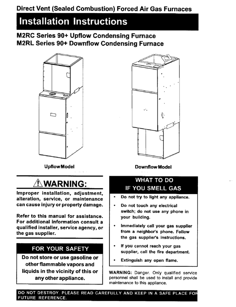 Nordyne M2RC-080 installation instructions