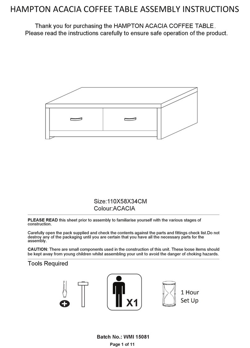 GFW HAMPTON ACACIA COFFEE TABLE User manual GFW HAMPTON ACACIA COFFEE TABLE User manual