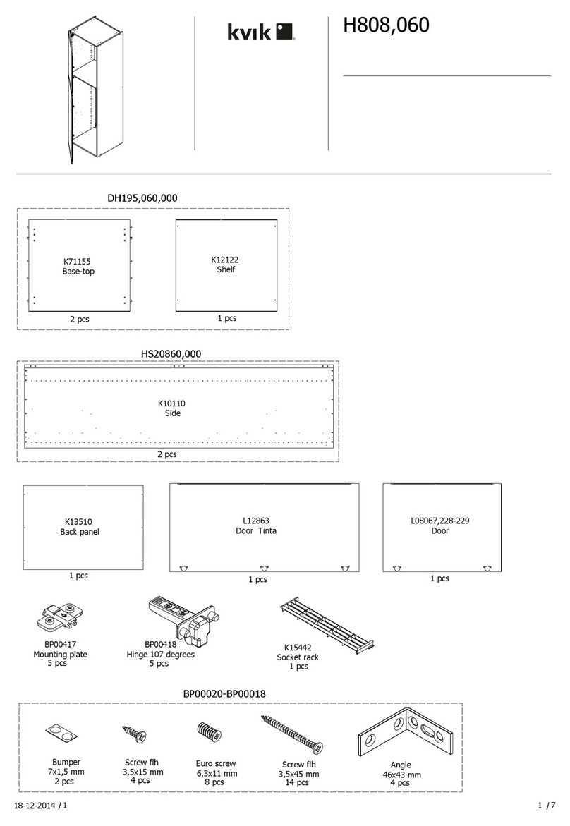 Kvik H808,060 Assembly instructions
