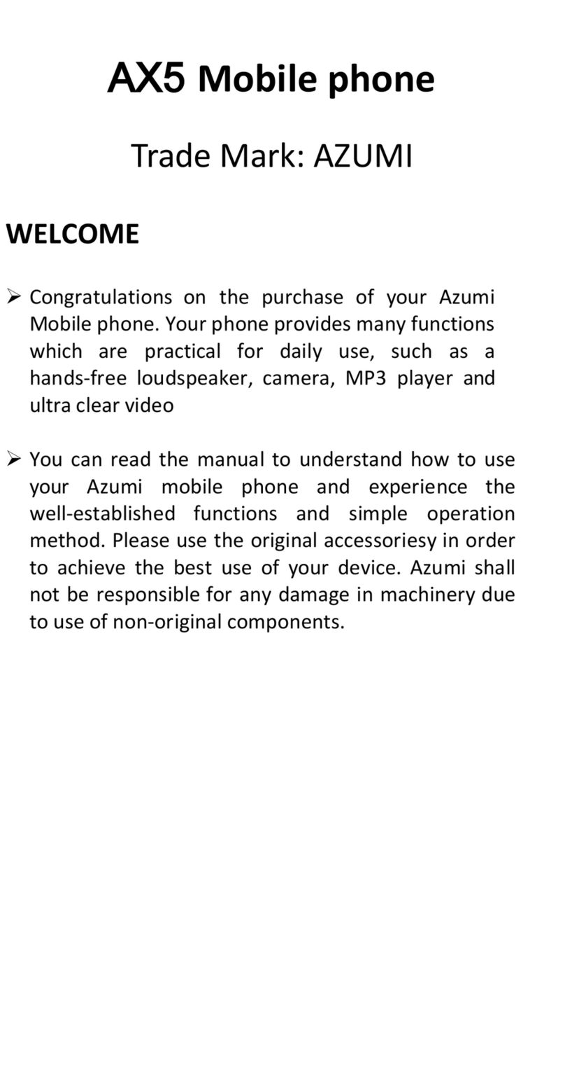 Azumi AX5 User manual