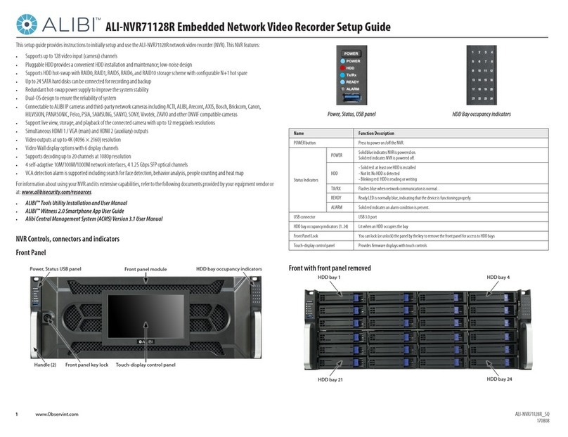 ALIBI ALI-NVR71128R Setup guide