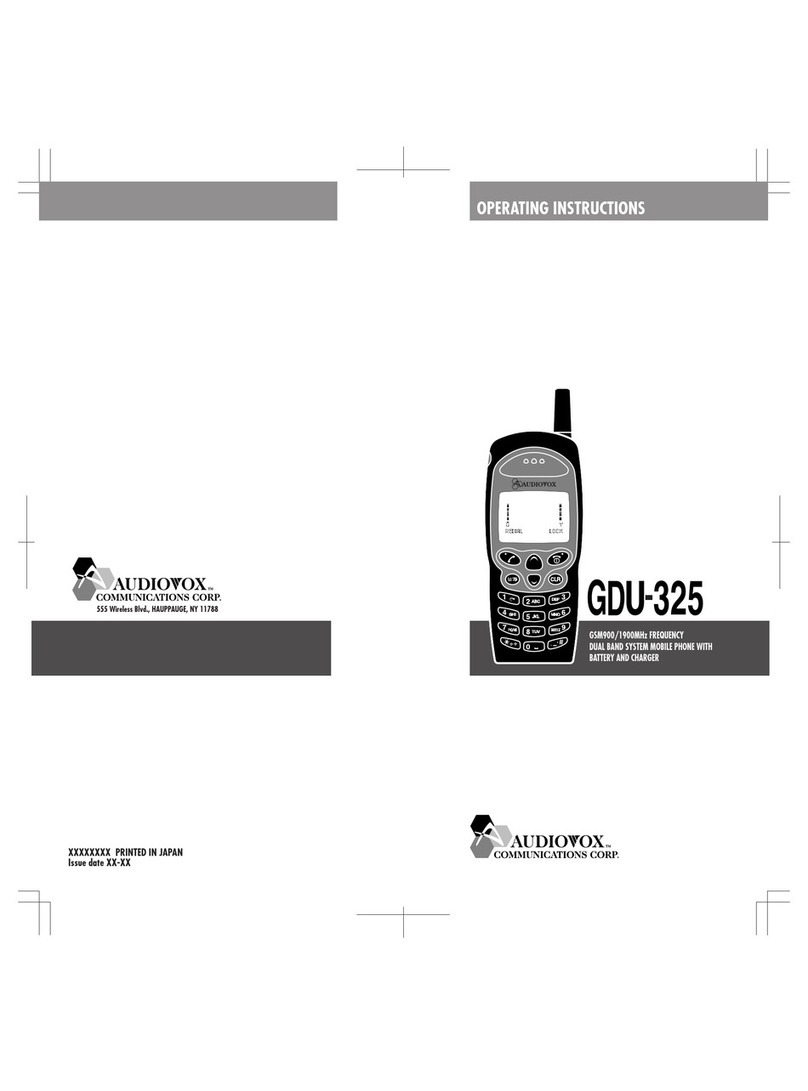 Audiovox GDU-325 User manual