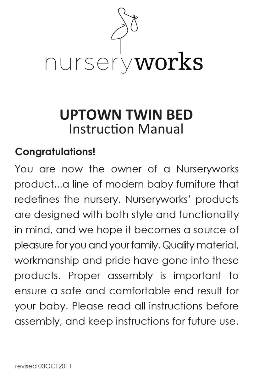 Nurseryworks UPTOWN TWIN BED User manual