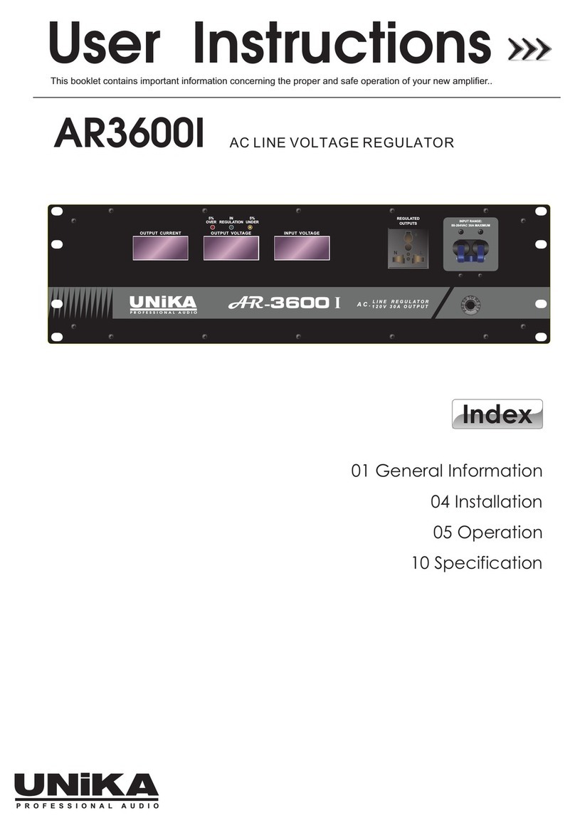 Unika AR3600I User instructions