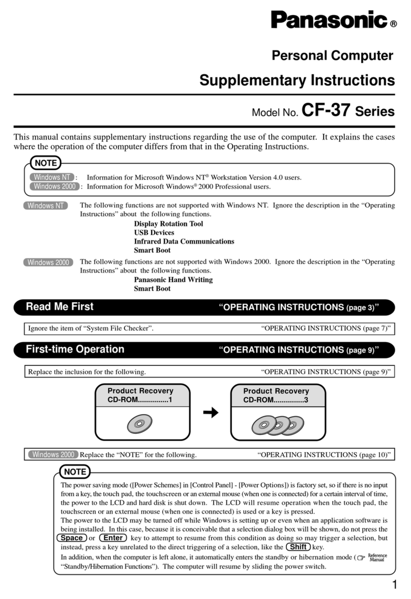 Panasonic CF-37 Series Wiring diagram