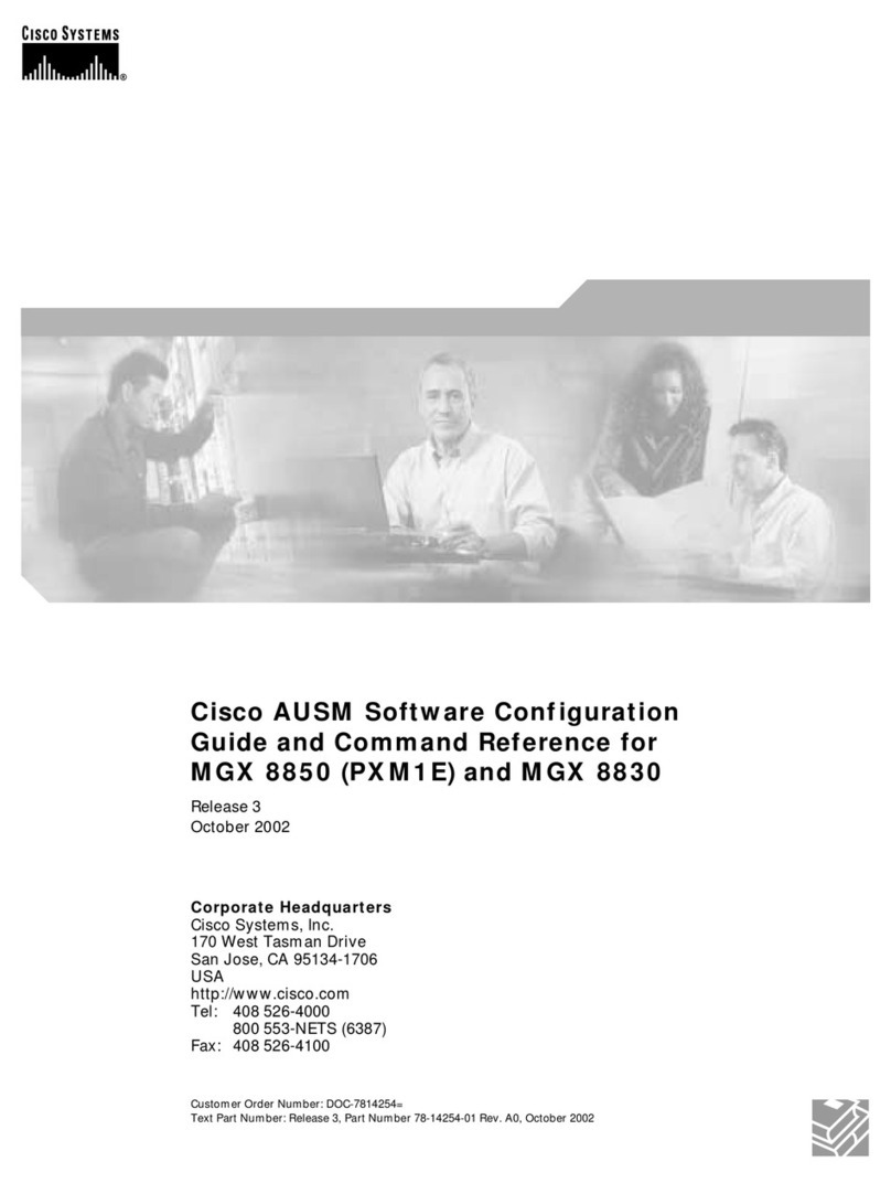 Cisco MGX 8850 PXM1E Software configuration guide and command reference Cisco MGX 8850 PXM1E Software configuration guide and command reference