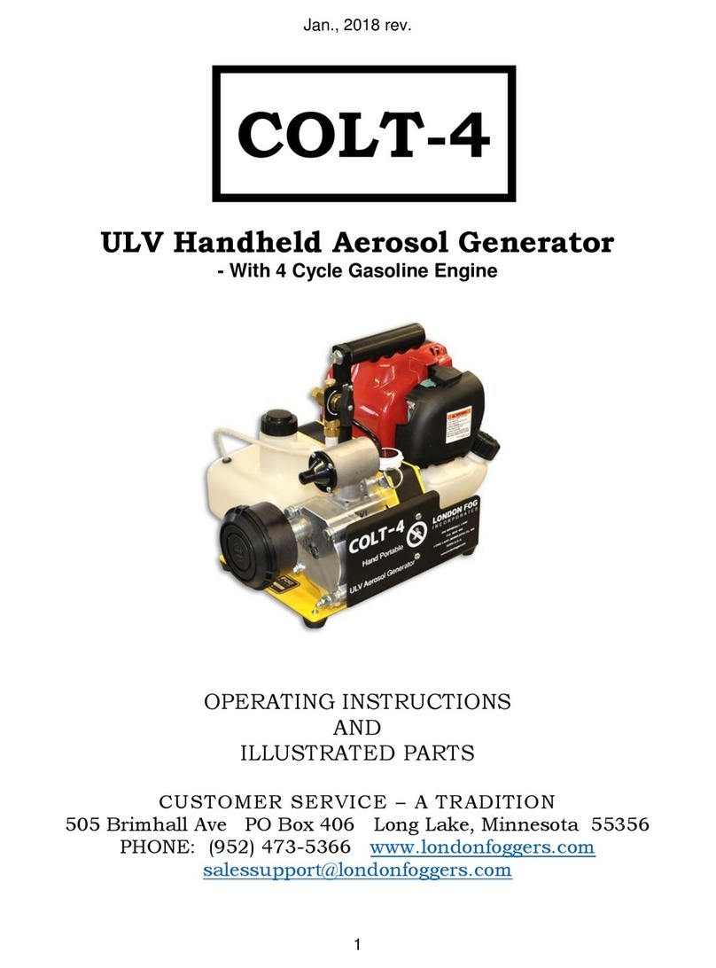 London Fog Colt-4 Operating instructions and parts list