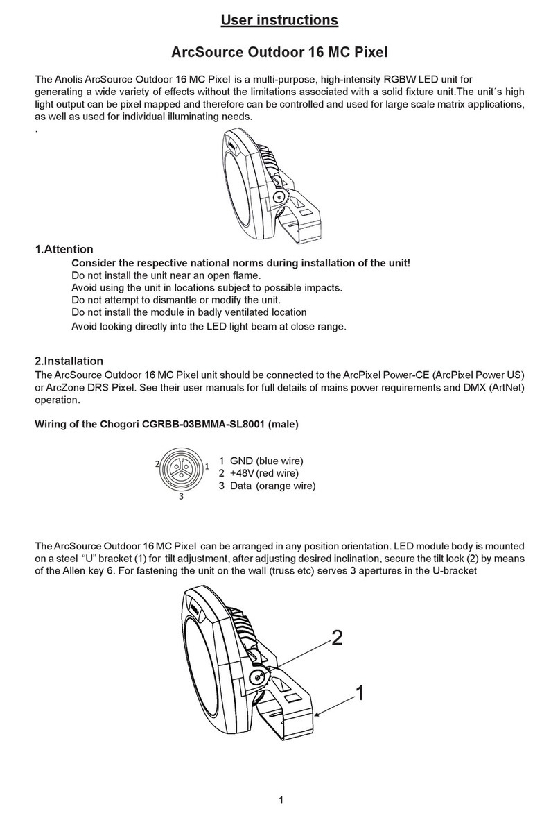 Anolis ArcSource Outdoor 16 MC Pixel User instructions
