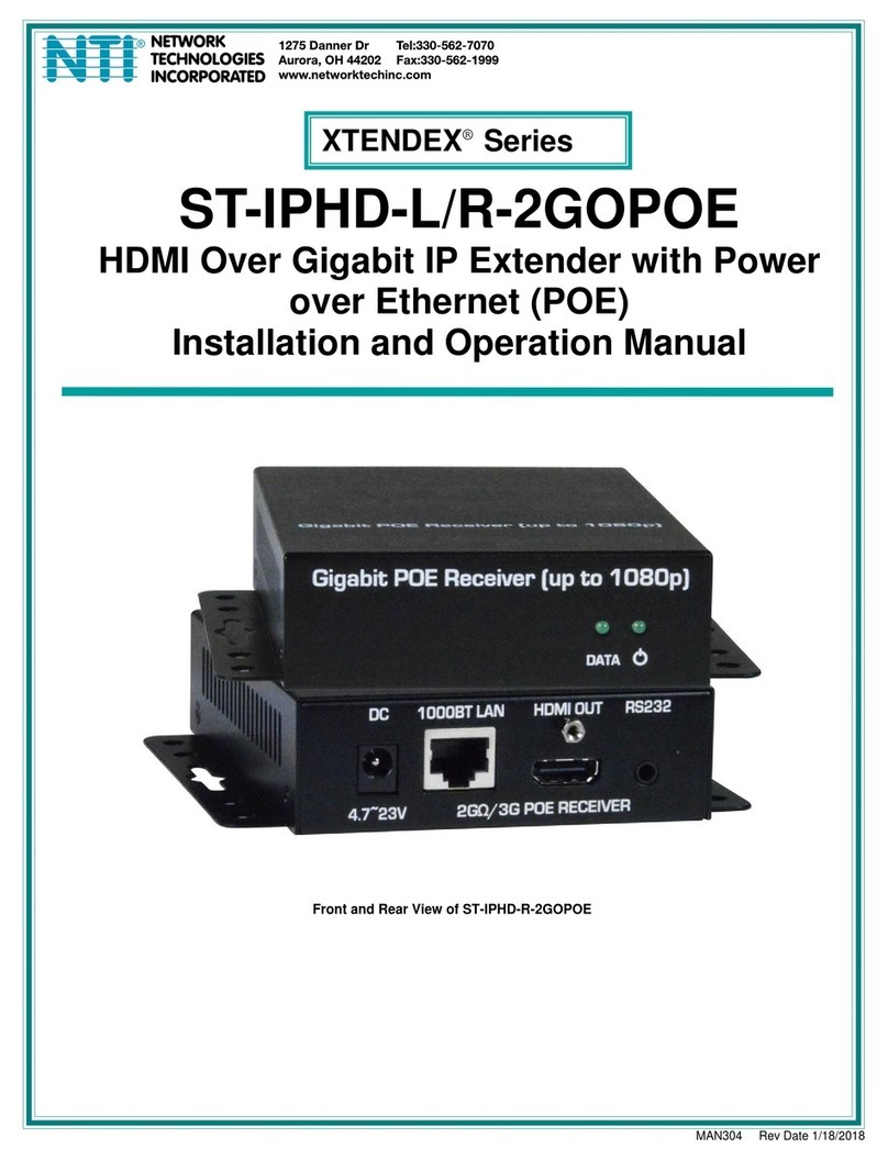 NTI ST-IPHD-L-2GOPOE Installation and operation manual
