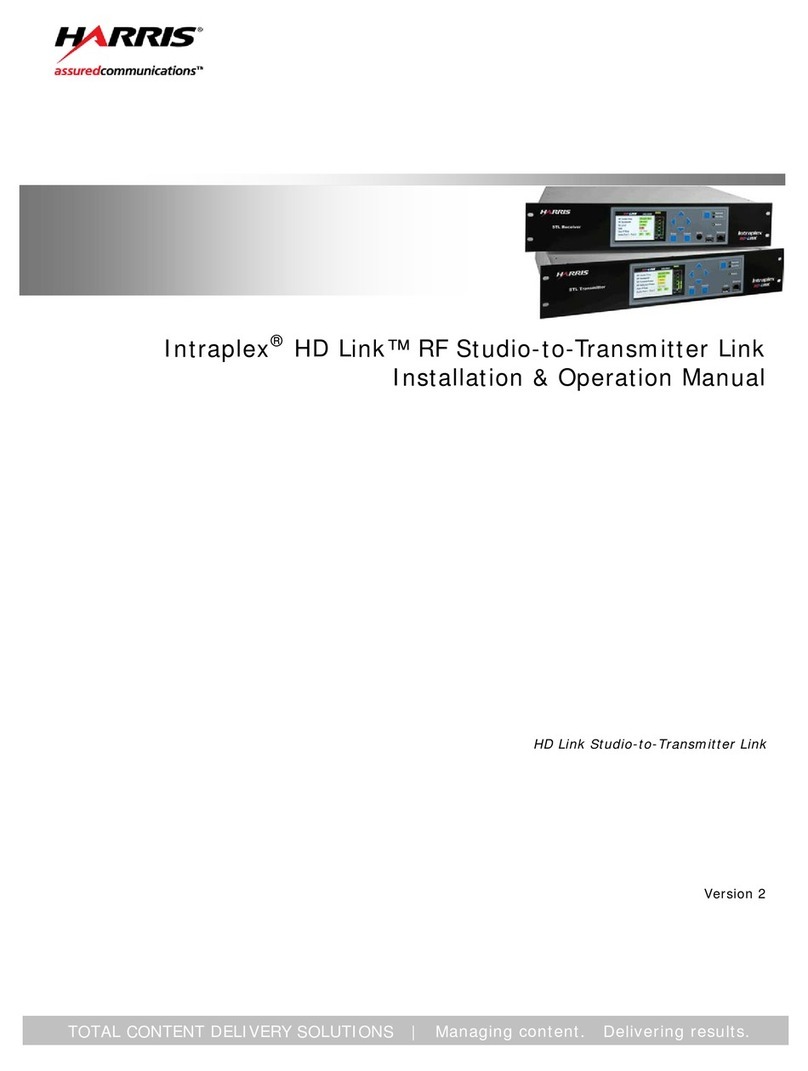 Harris Intraplex HD Link RF Installation & operation manual