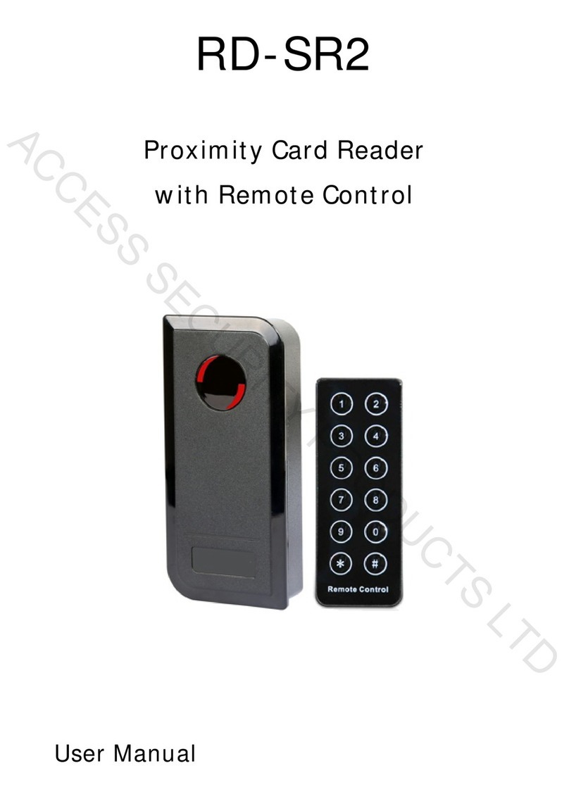 Access security product RD-SR2 user manual Access security product RD-SR2 user manual