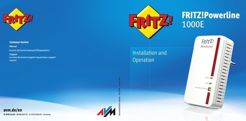 Fritz! Powerline 1000E User manual