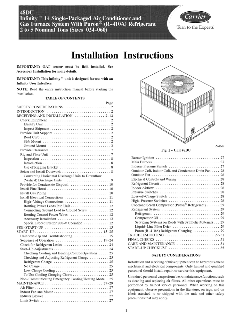 Carrier Infinity 48DU-030 User manual