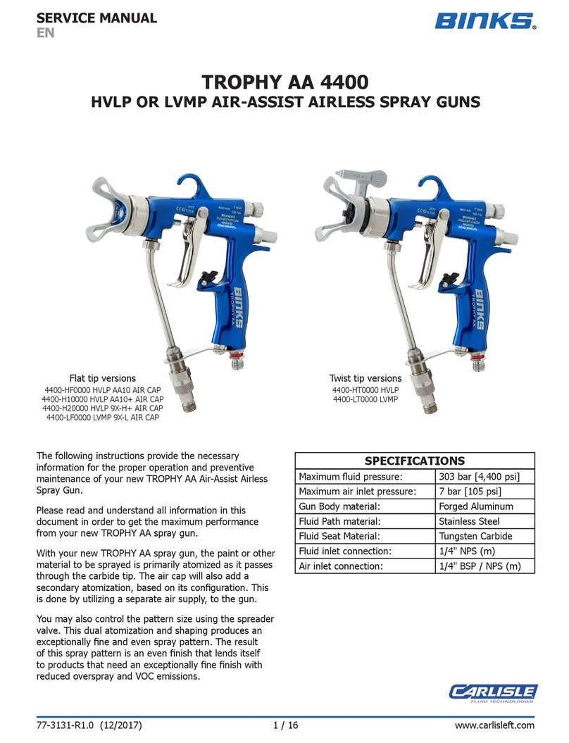 Binks 400-HF0000 HVLP AA10 AIR CAP Service manual