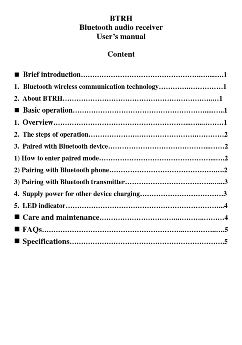 Scosche BTRH User manual