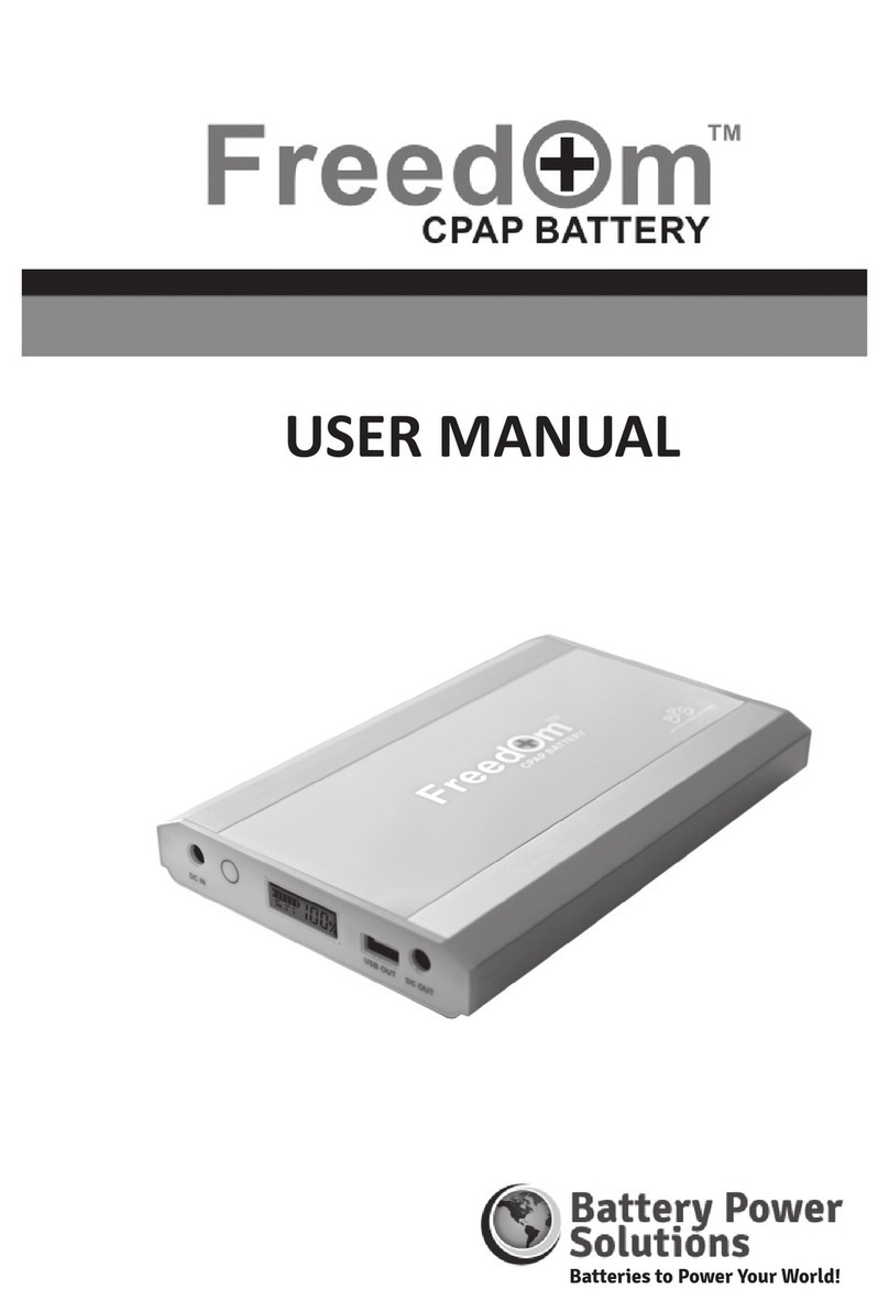 Battery Power Solutions Freedom CPAP Battery user manual