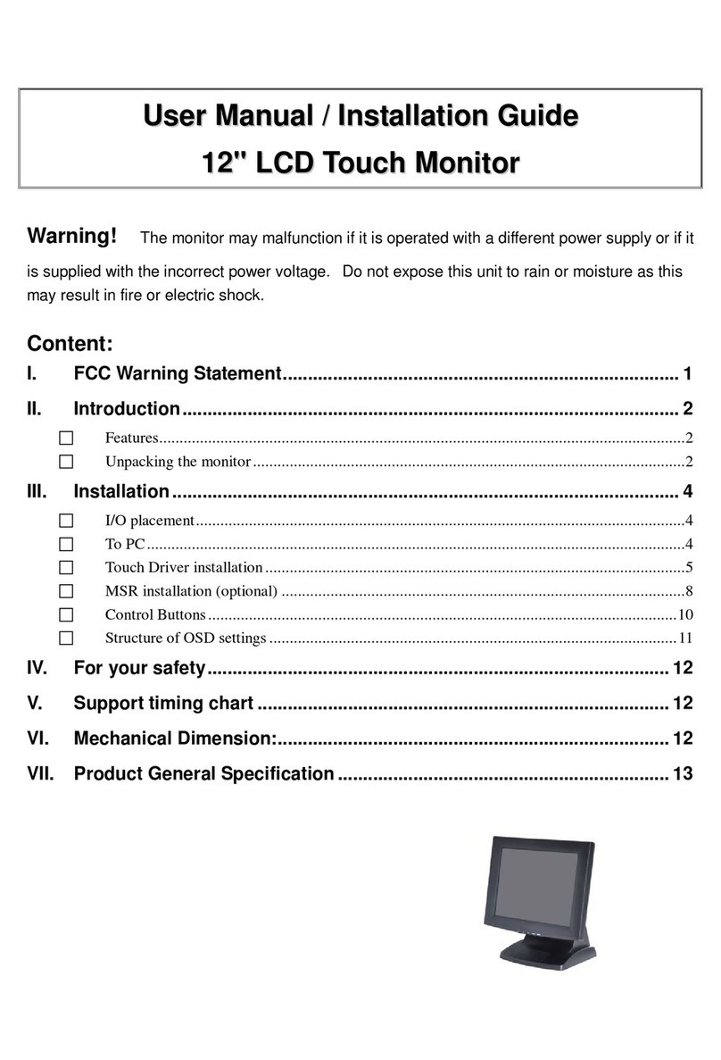 Xenarc 1200TS Installation and operating instructions Xenarc 1200TS Installation and operating instructions