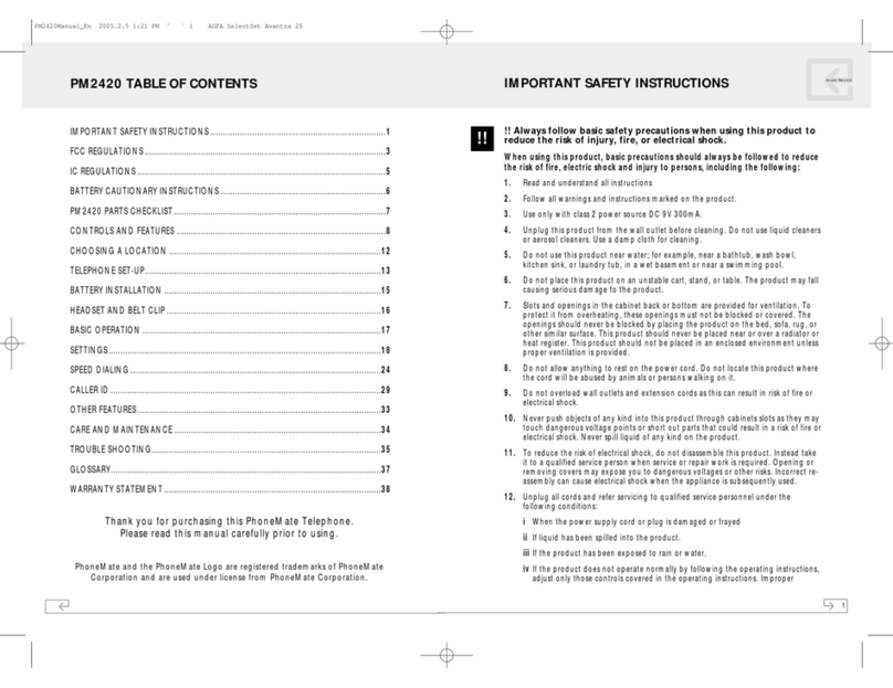 PhoneMate PM2420 Installation guide
