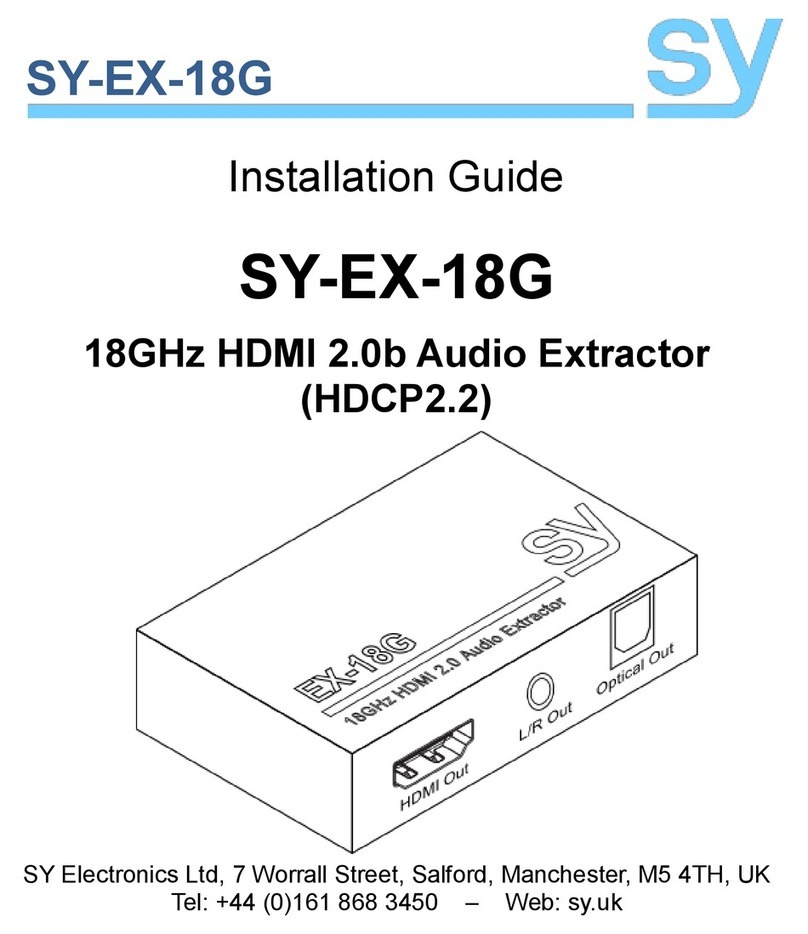 SY SY-EX-18G installation guide