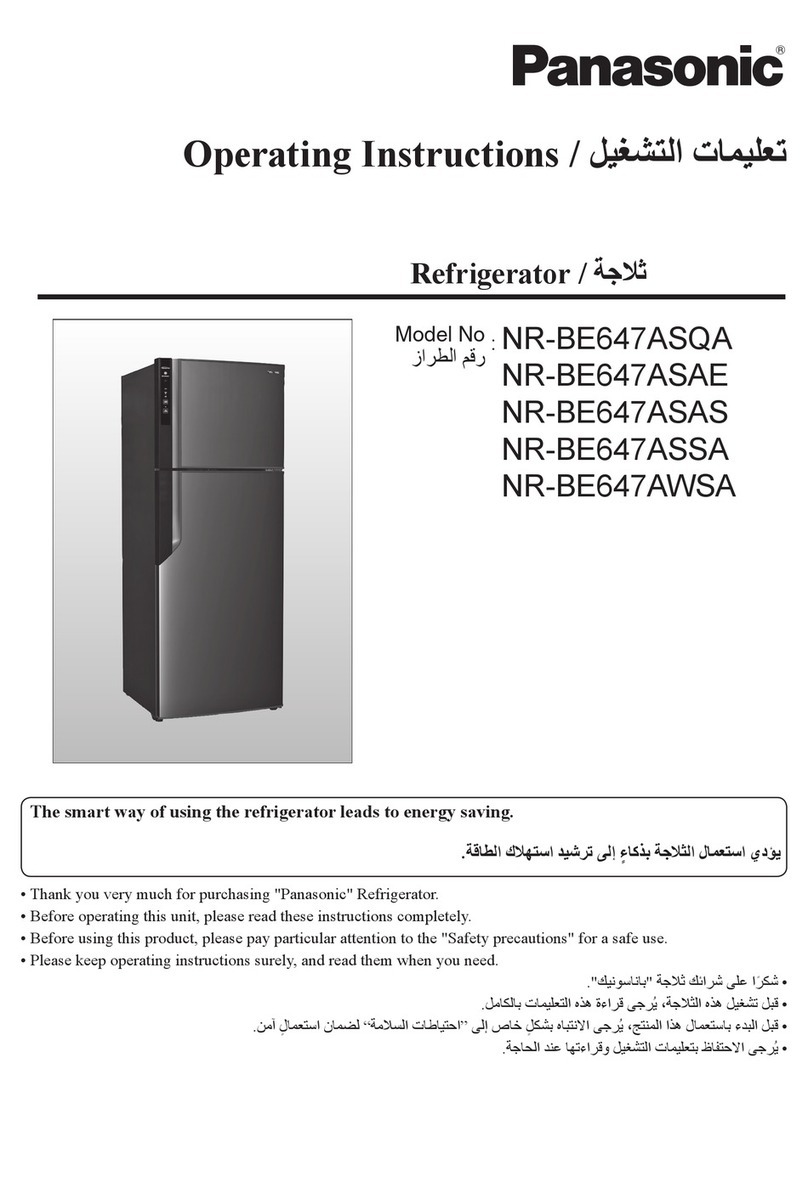 Panasonic NR-BE647ASQA operating instructions