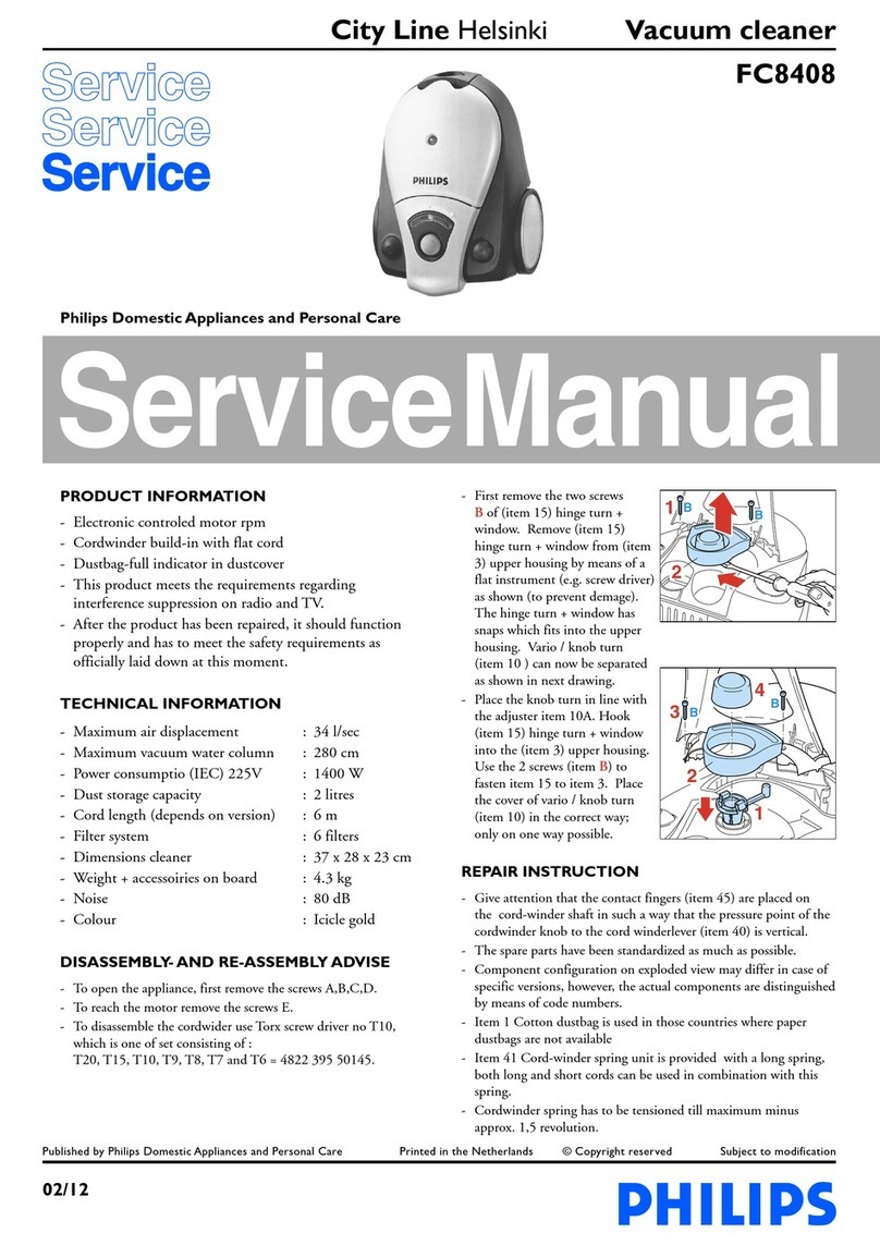 Philips City Line Helsinki FC8408 User manual Philips City Line Helsinki FC8408 User manual