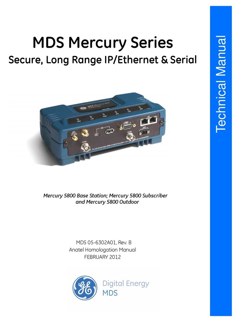 GE MDS Mercury 5800 BS User manual