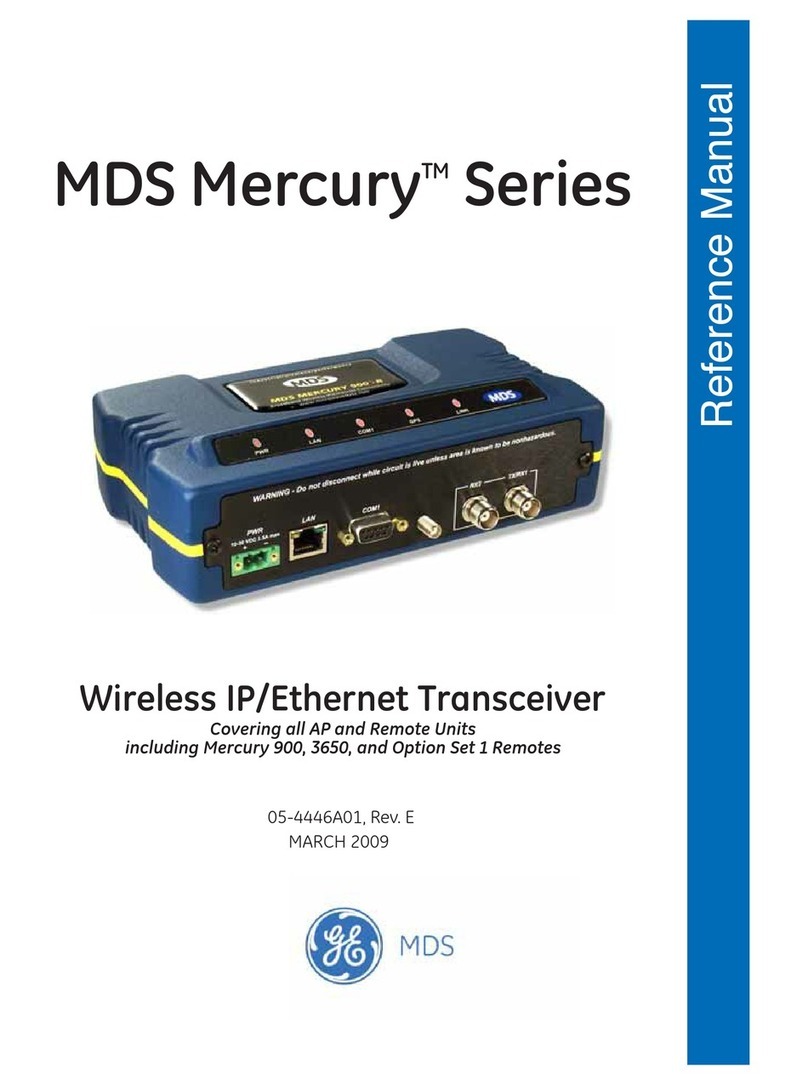 GE MDS Mercury 900 Reference manual