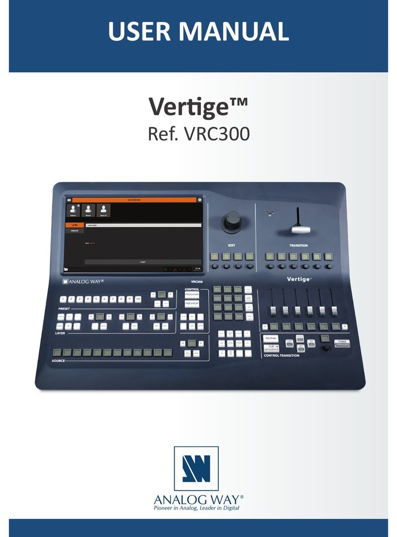 Analog way Vertige VRC300 user manual