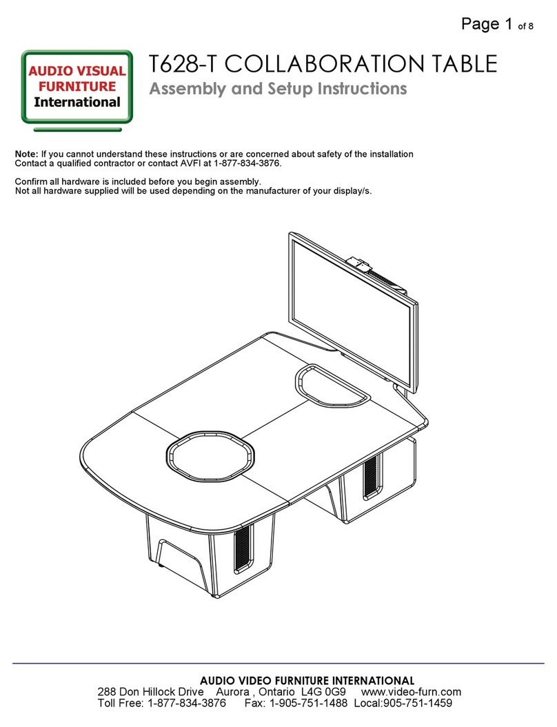 Audio Visual Furniture T628-T Manual