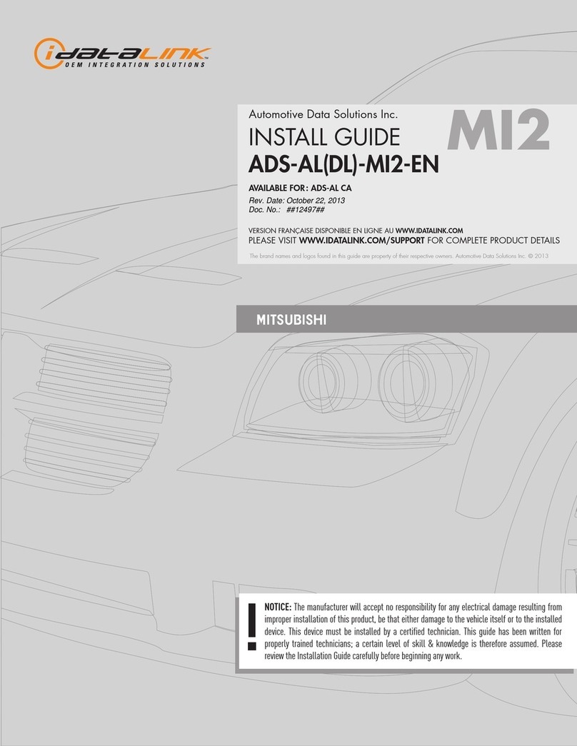 iDataLink ADS-AL(DL)-MI2-EN install guide