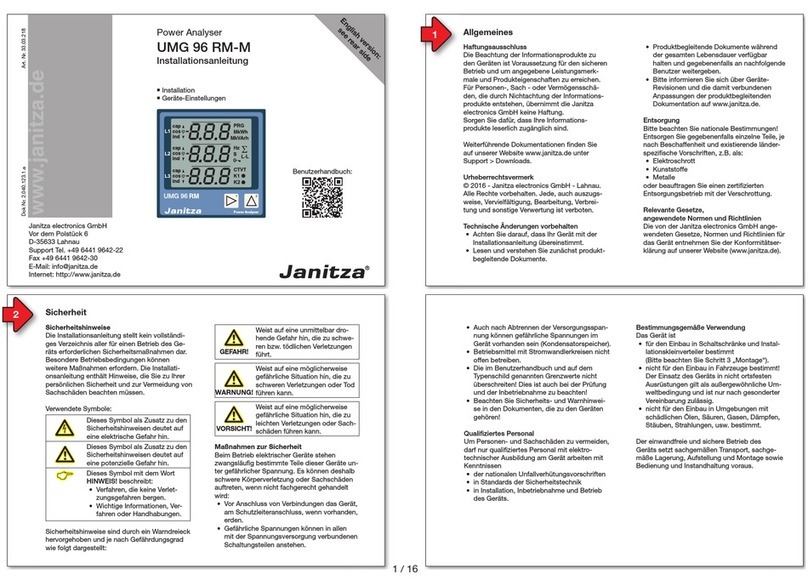 janitza UMG 96 RM-M User manual