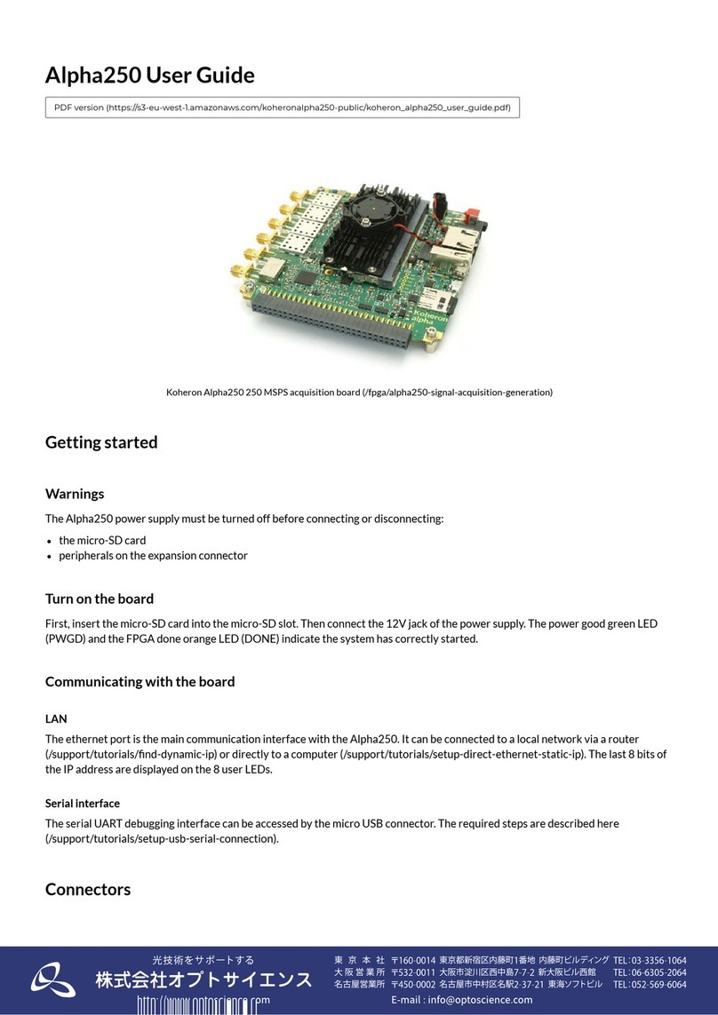 Koheron Alpha250 user guide