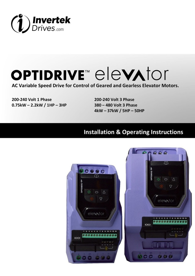 Invertek Drives ODL-2-22075-1KF42-SN Installation & operating instructions