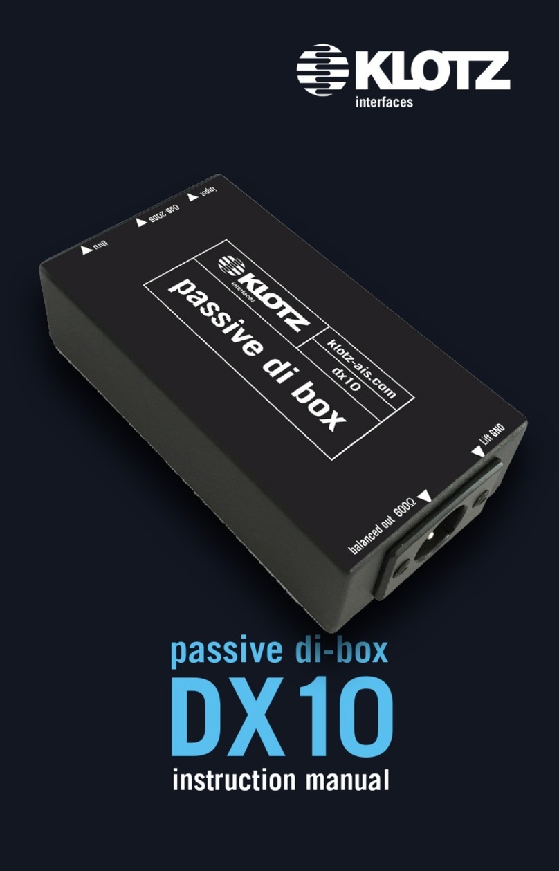 Klotz DX10 instruction manual
