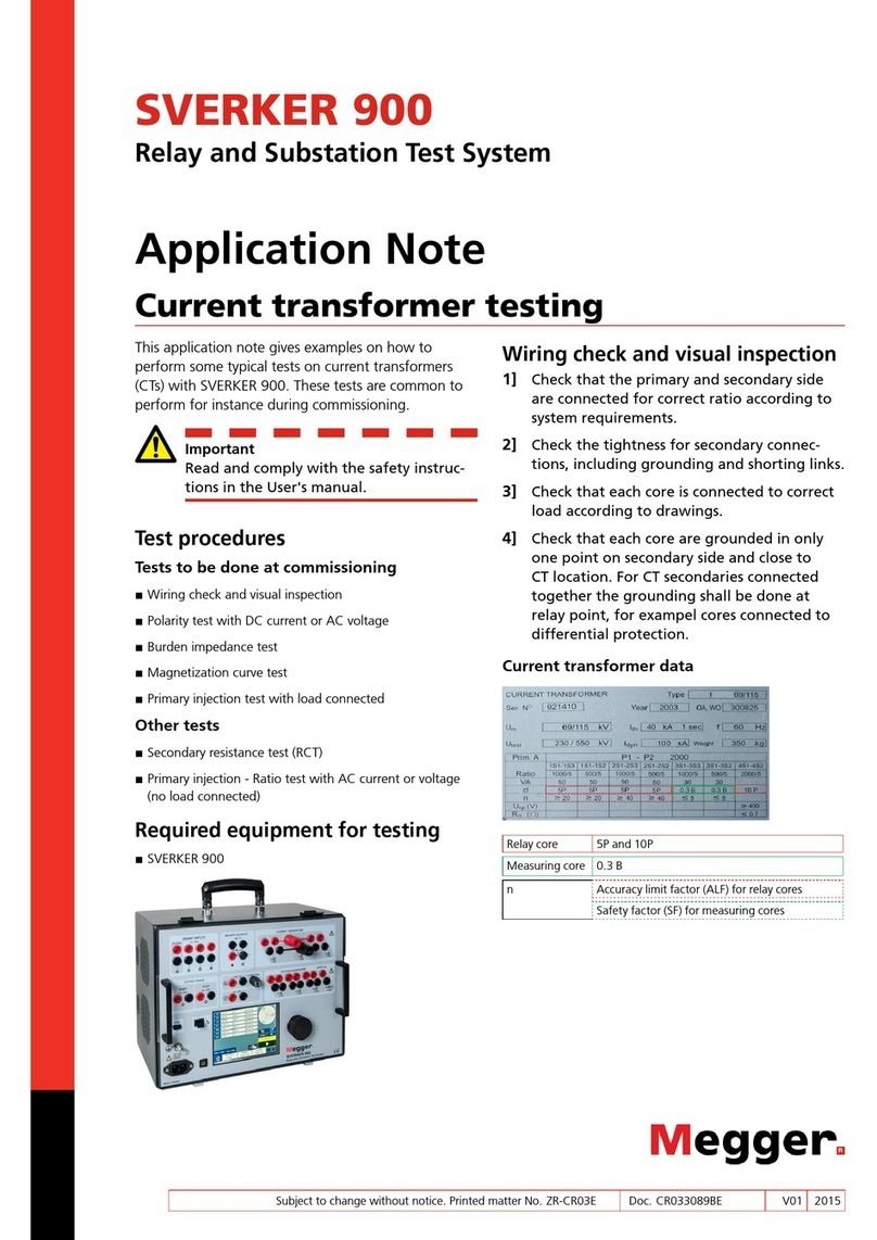 Megger SVERKER 900 Application note