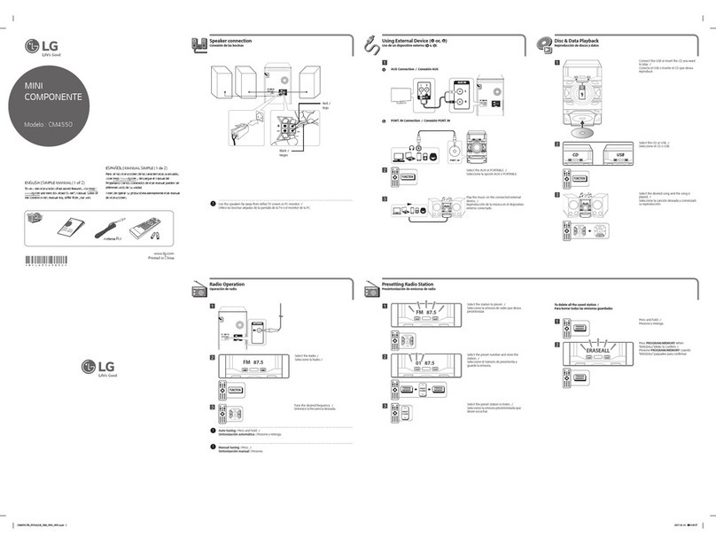 LG CM4550 Specification sheet