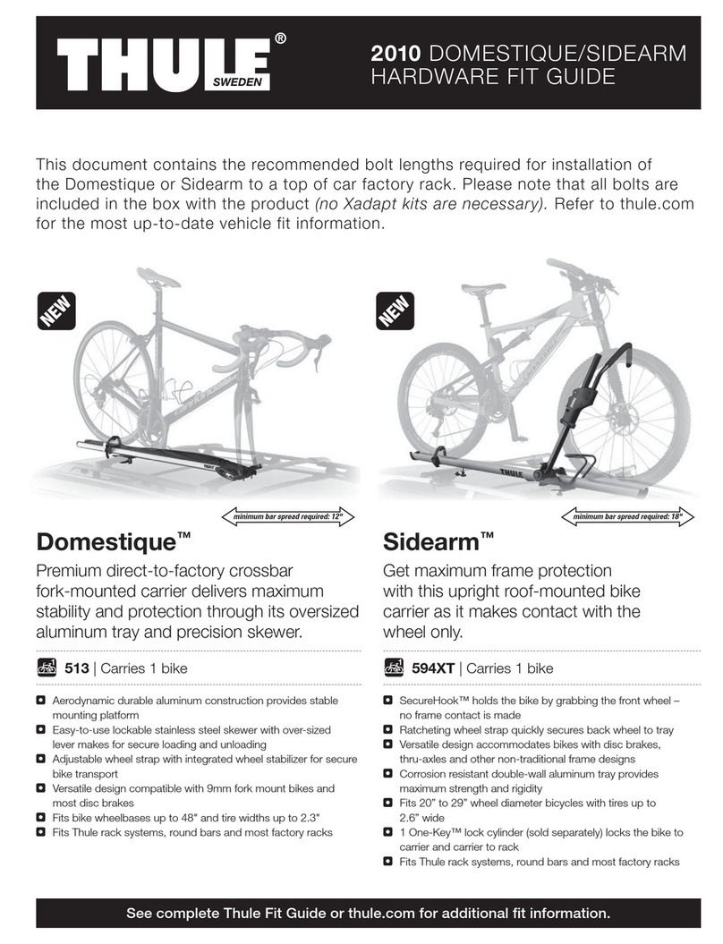Thule Sidearm 594XT Configuration guide