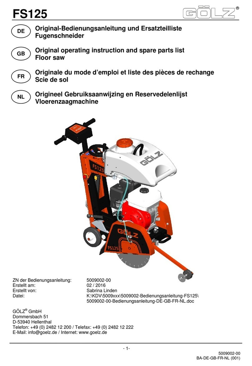 GÖLZ FS125 Operating instructions and parts manual
