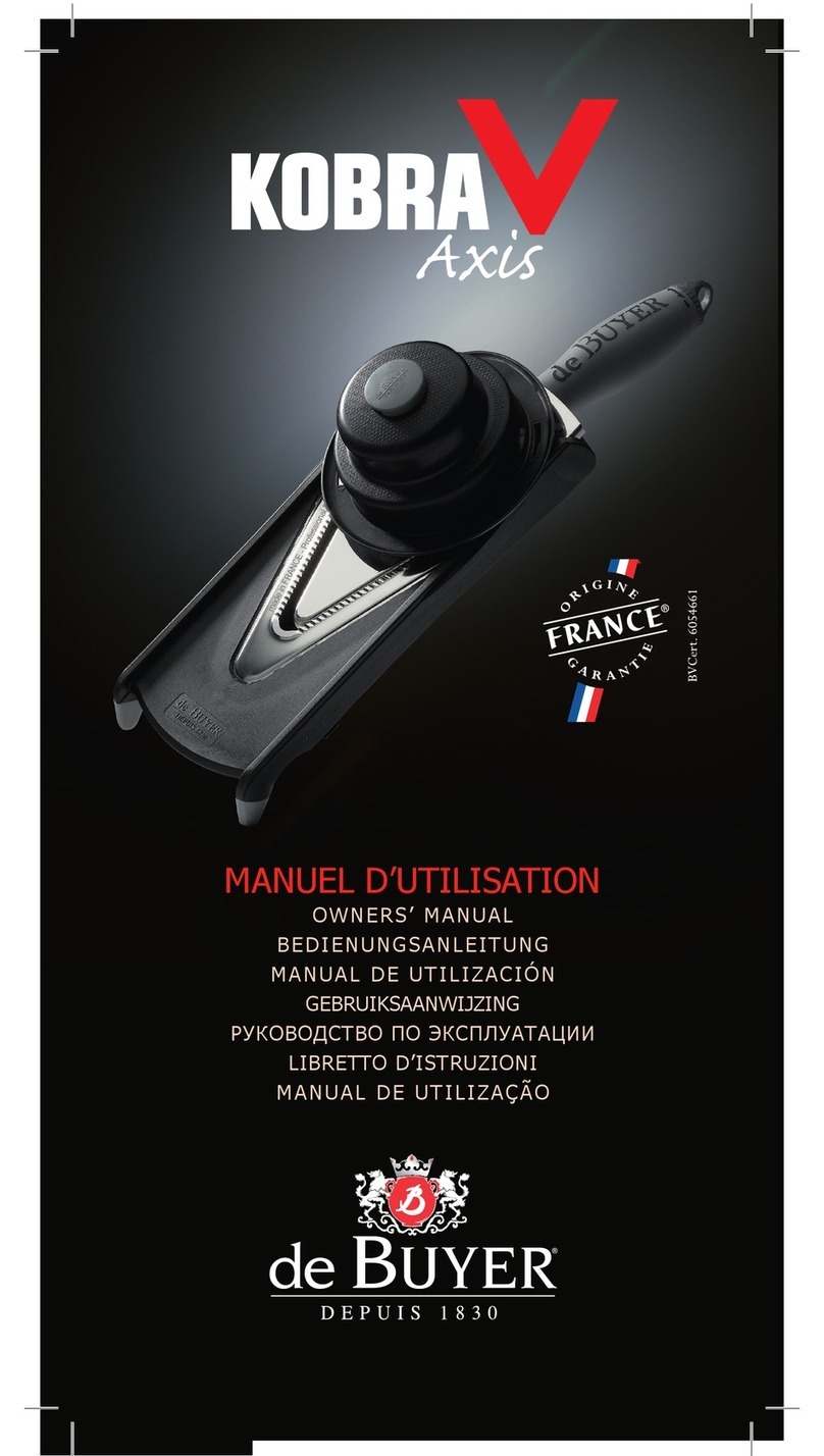 DE BUYER Kobra V Axis owner's manual