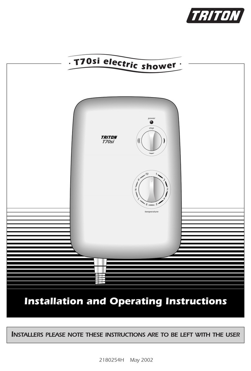 Triton T70si Installation and operating instructions Triton T70si Installation and operating instructions