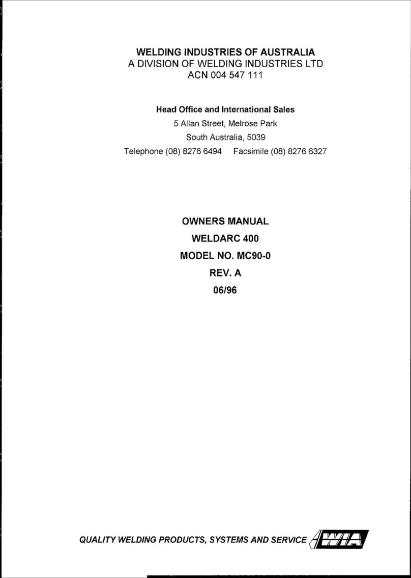 WIA WELDARC 400 owner's manual