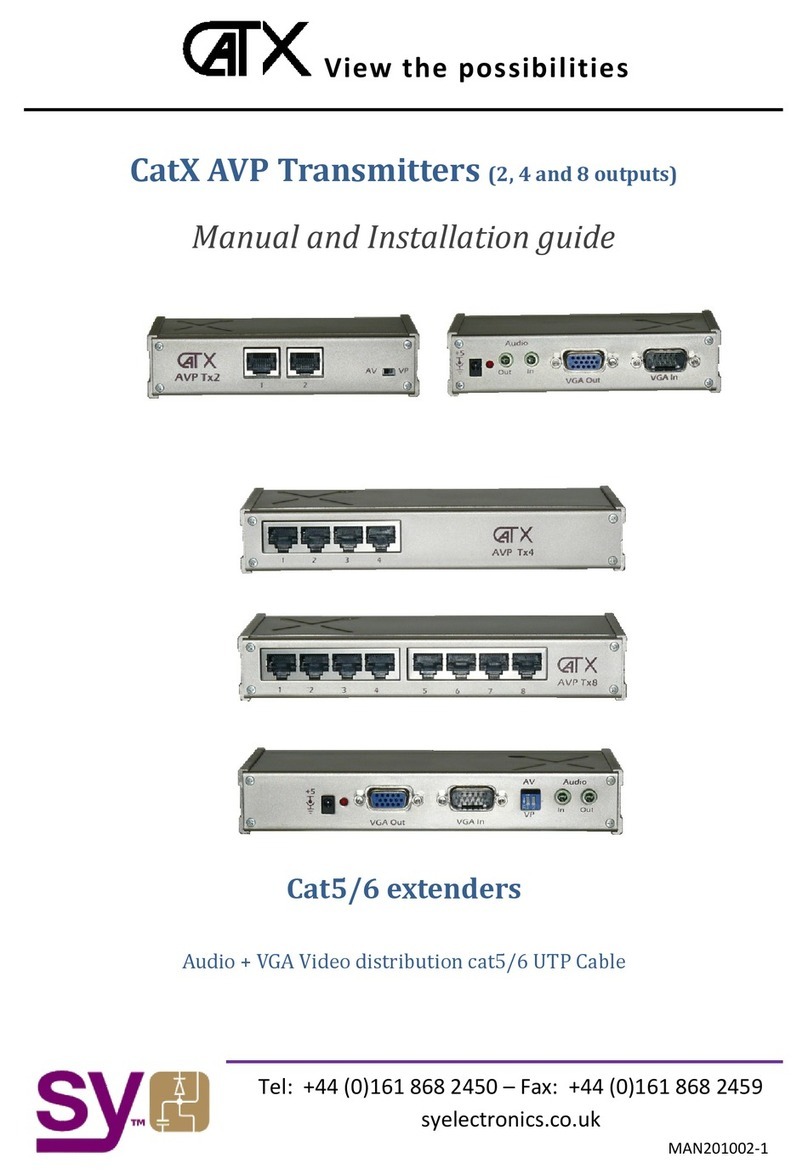 SY CatX AVP Tx2 Installation and operating instructions