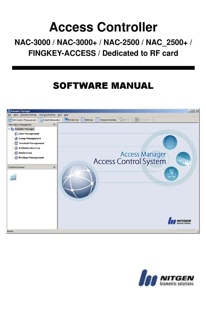 Nitgen NAC-3000 Software manual