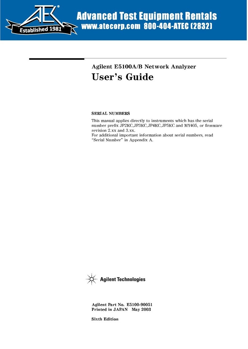 Agilent Technologies E5100A User manual
