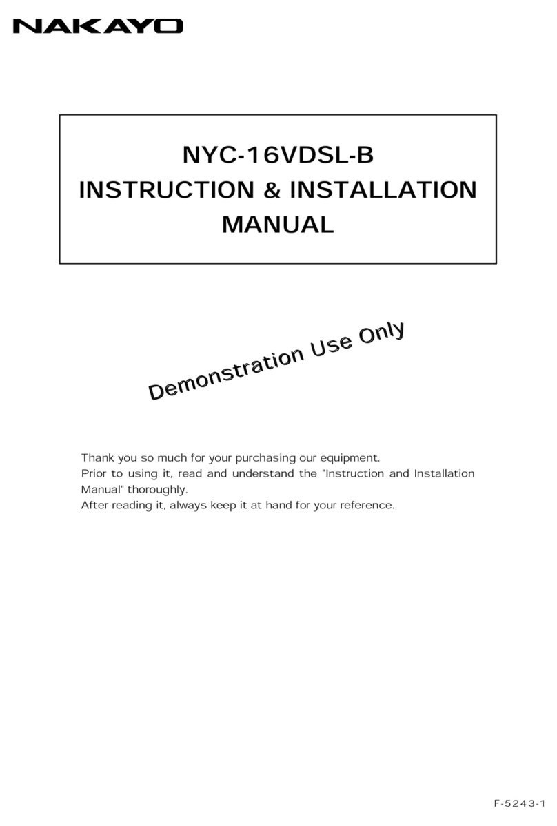 Nakayo NYC-16VDSL-B Instruction & installation manual