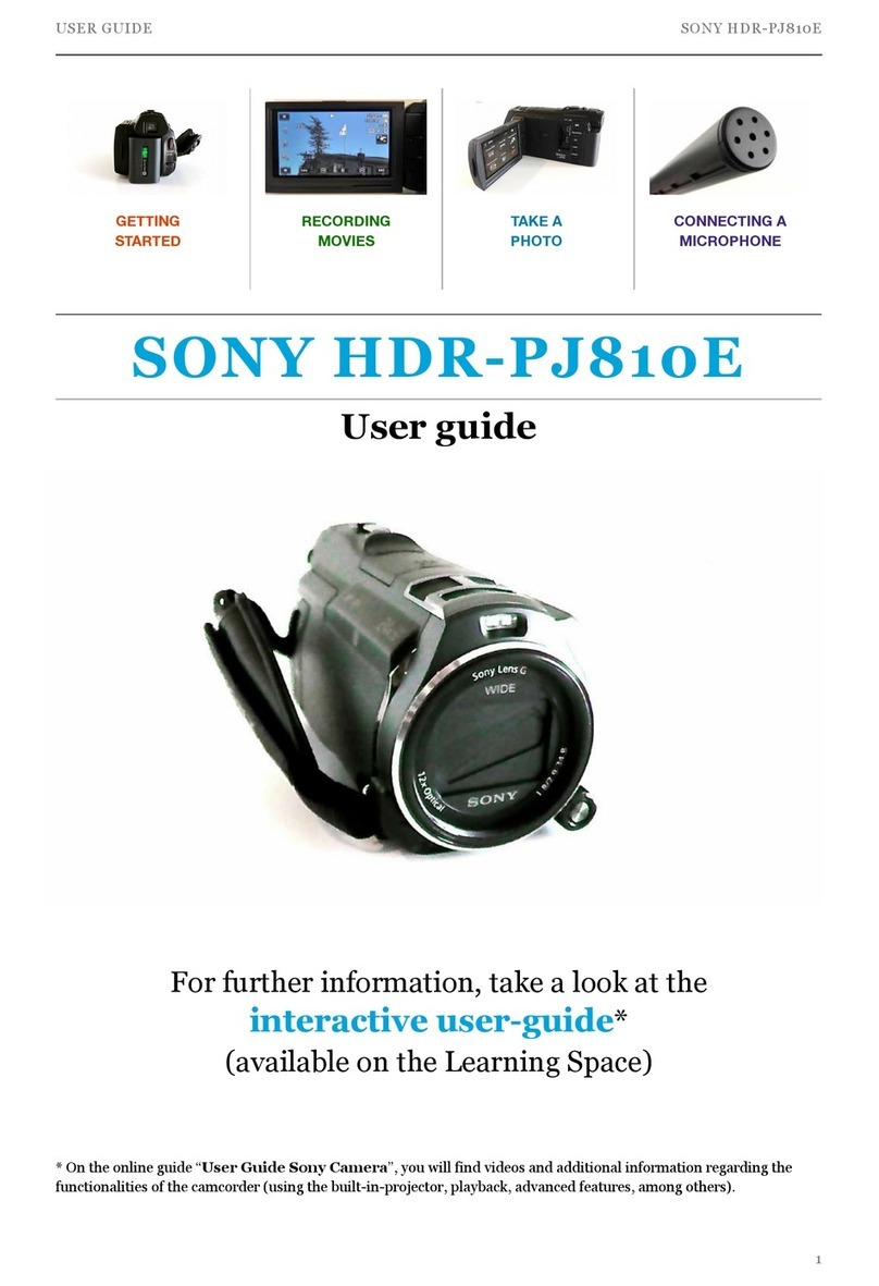 Sony Handycam HDR-PJ810E user guide