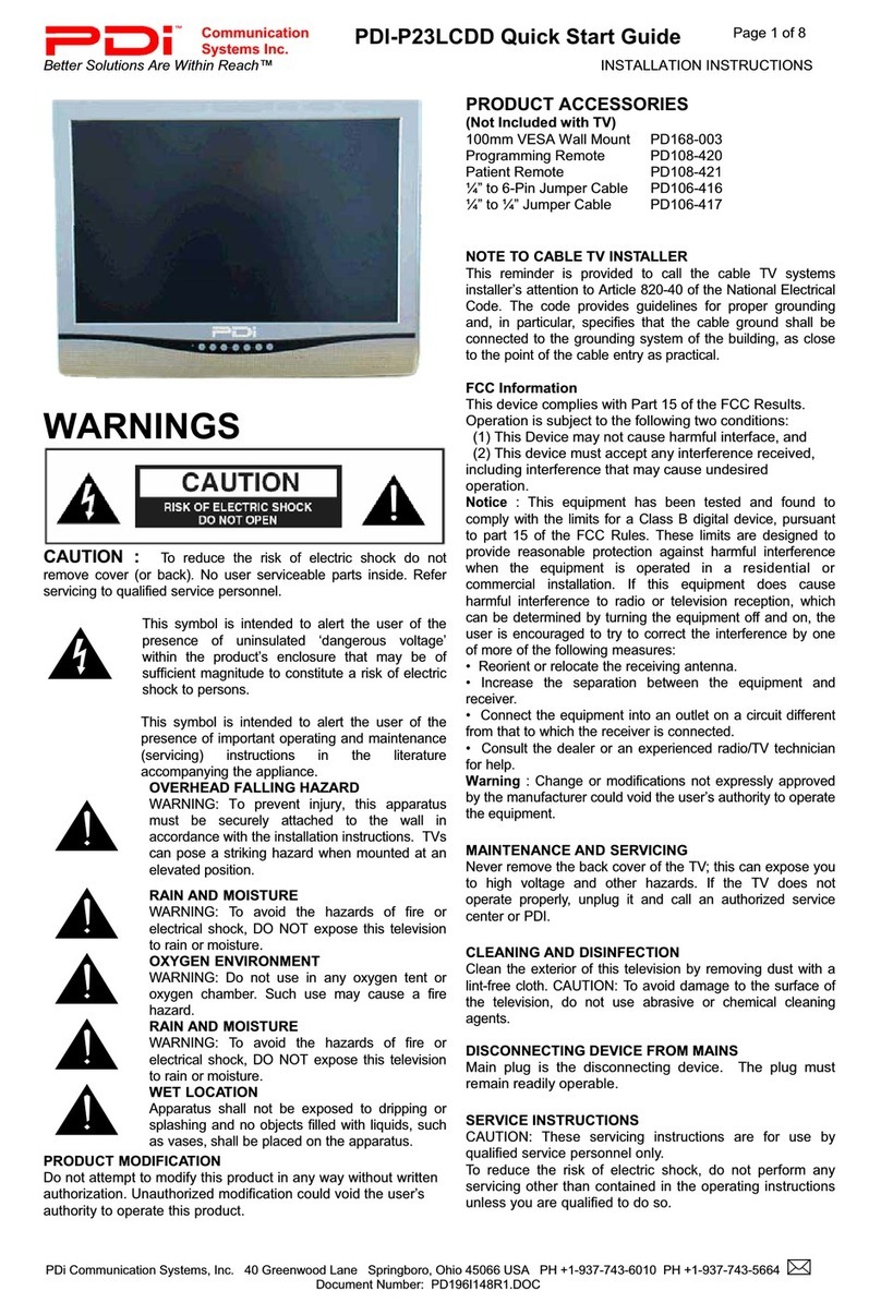 PDi PDI-P23LCDD User manual