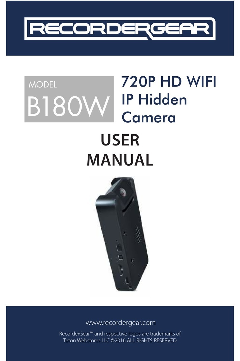 RecorderGear B180W User manual