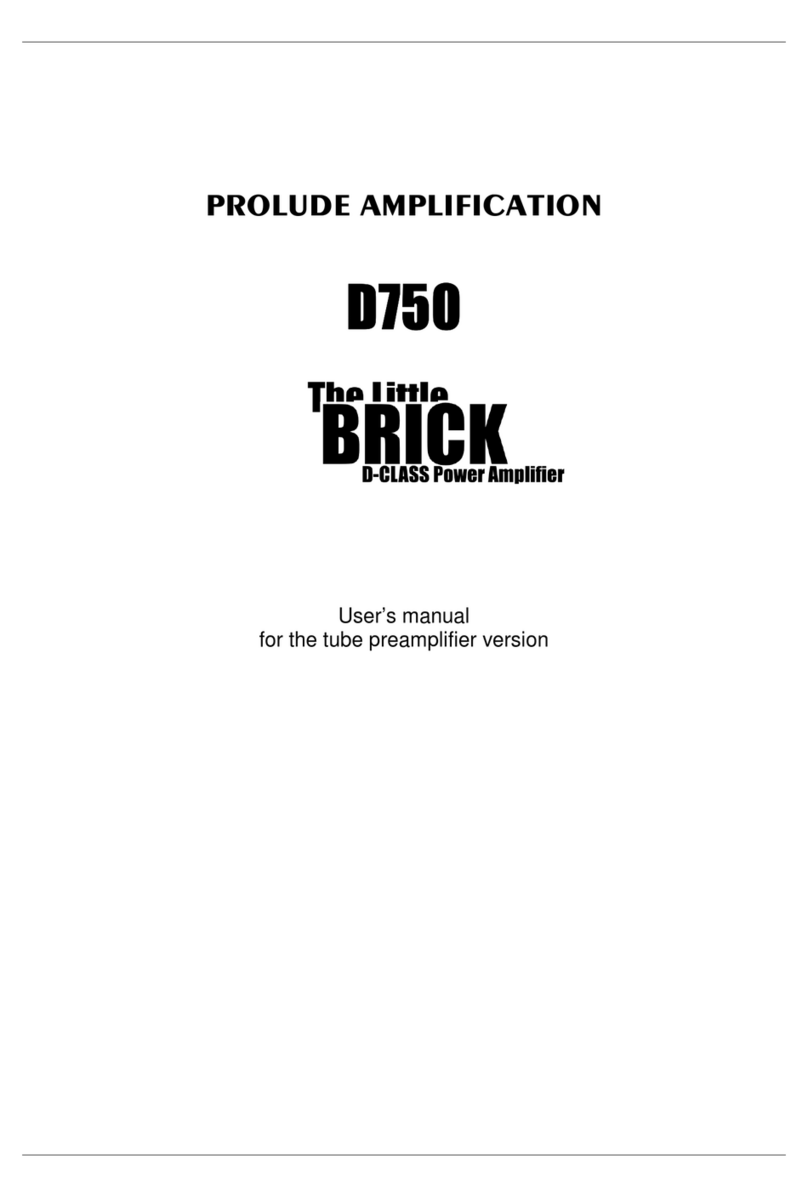 Prolude Amplification D750 The Little Brick user manual