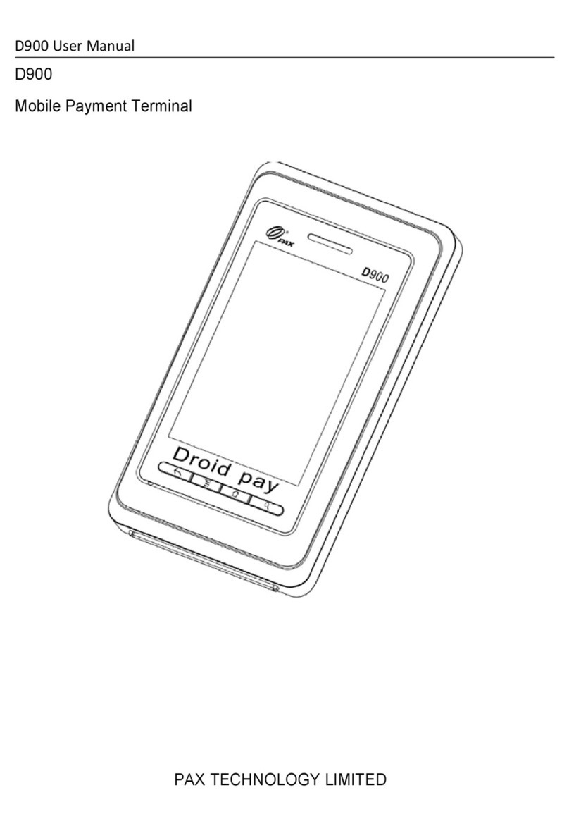 PAX TECHNOLOGY LIMITED D900 user manual